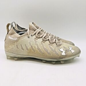 Under Armour Spotlight Lux MC Football Cleats Men's 9.5 White Silver 3022654-100